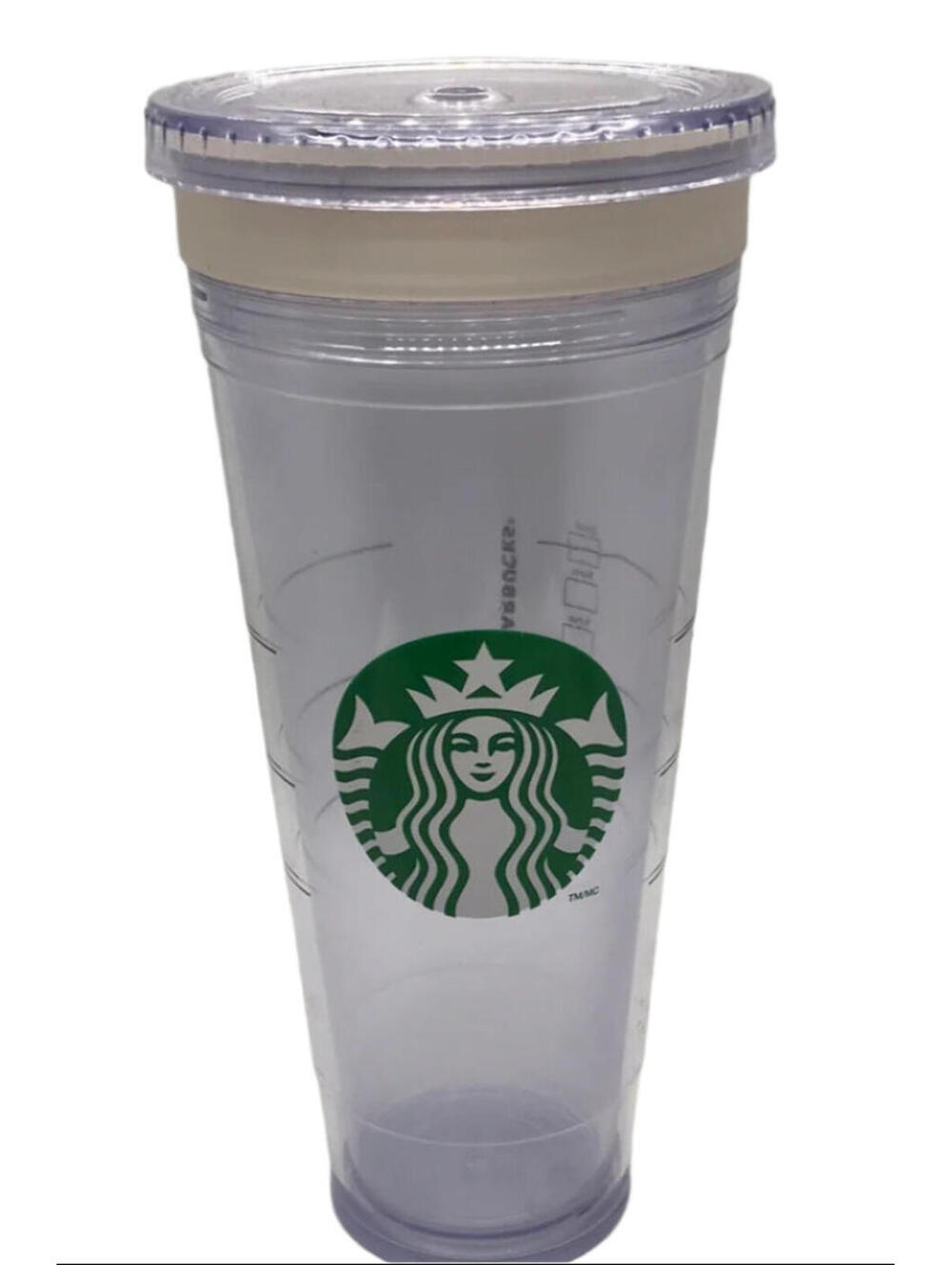 2011 Starbucks Clear Reusable Cold Cup Tumbler with Lid